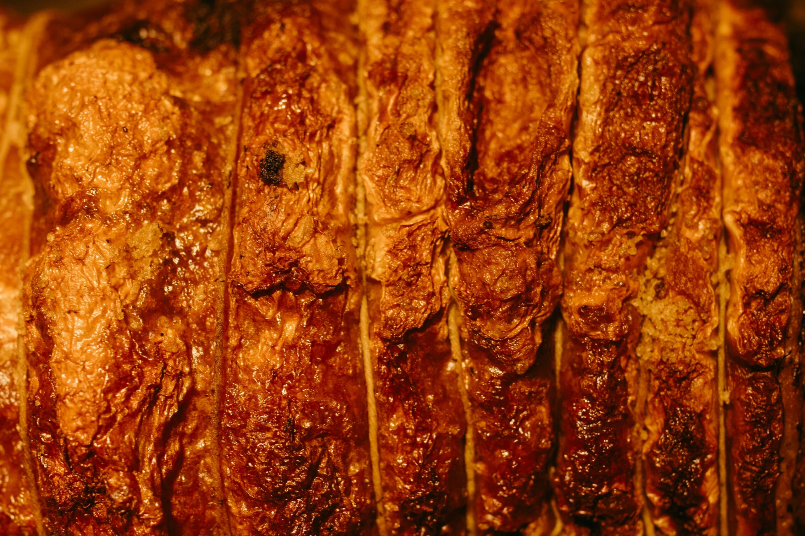 Seasoned grilled meat close-up