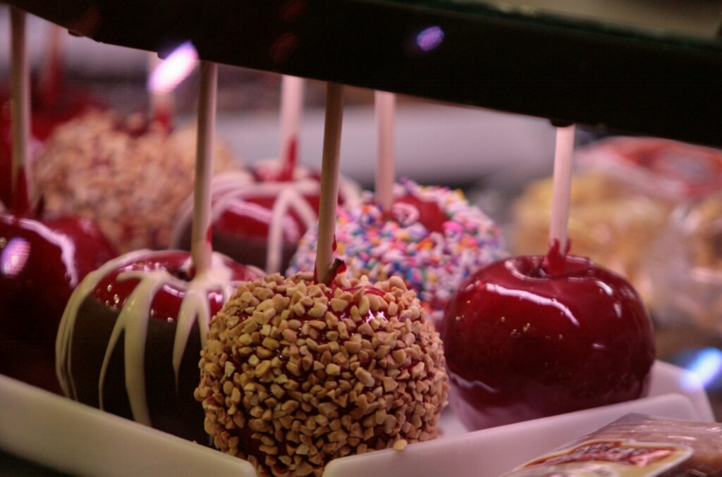 Candy apples on sticks
